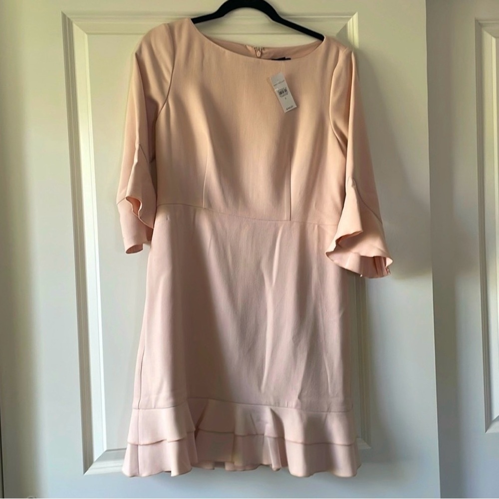 Ann Taylor Light Pink Long Sleeve Dress